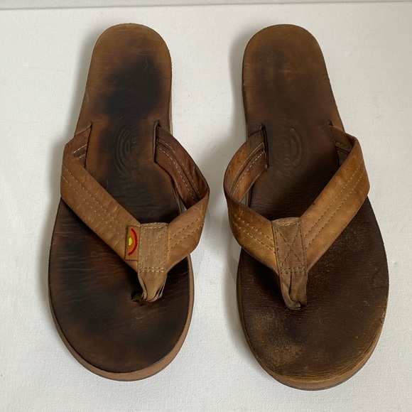 Rainbow Luxury Leather Arch Support Flip Flop with 1” strap - Picture 2 of 16